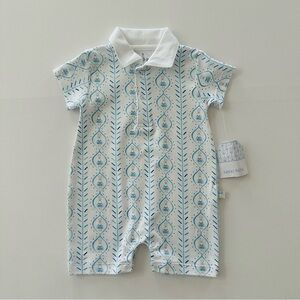 Nikki Rene 6 Months Baby Boy Collar Romper Saylor Seagull Pima Cotton NWT